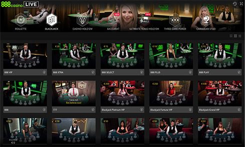 Live Dealer Games at 888 Casino